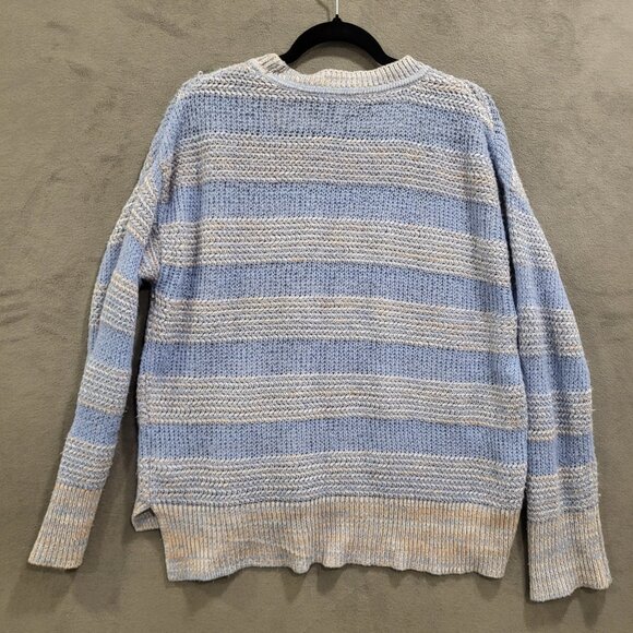 Habitual Wool Alpaca Blend Sweater‎ Womens Size Large Striped Soft Cozy Warm - Picture 2 of 8